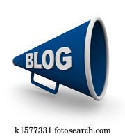 Blog, bullhorn, -, isolado