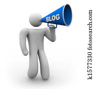 Blogger with Bullhorn Blogger with Bullhorn