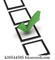 Check list with green right mark Check list with green right mark