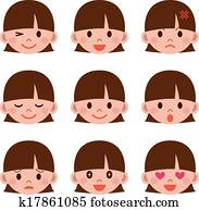 Facial expression of the woman Facial expression of the woman