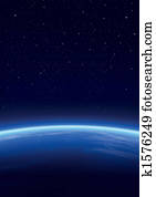 Galaxy with stars, horizon background Galaxy with stars, horizon background