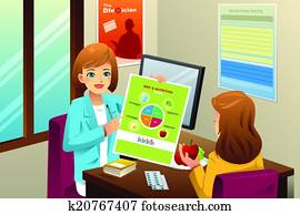 Nutritionist explaining about diet Nutritionist explaining about diet