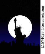 Statue Of Liberty And New York City Statue Of Liberty And New York City