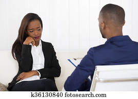 Young Woman And Psychiatrist Young Woman And Psychiatrist