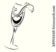 Abstract champagne glass Abstract champagne glass