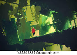 abstract green city abstract green city