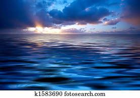 abstratos, oceânicos, e, pôr do sol