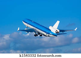 airplane on takeoff airplane on takeoff