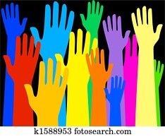 colourful hands colourful hands