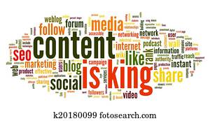 Content is king conept in word tag cloud Content is king conept in word tag cloud