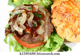 Gourmet Burger With Steak Sauce