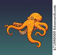 Orange octopus Orange octopus