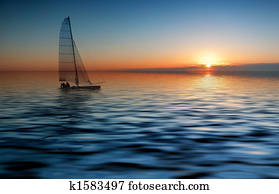sailing and sunset