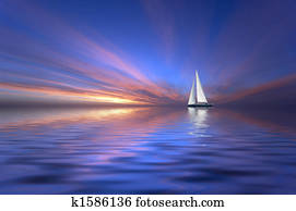 sailing and sunset
