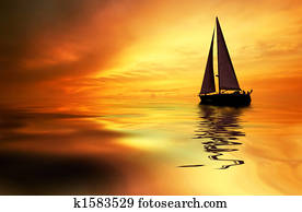 sailing and sunset