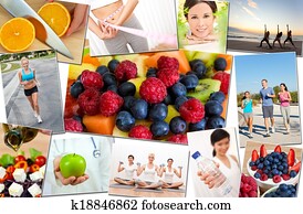 saudável, homens, mulheres, pessoas, estilo vida, &, exercício