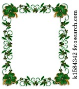 St Patricks Day Border Shamrocks St Patricks Day Border Shamrocks