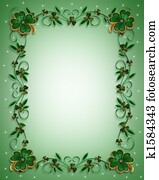 St Patricks Day Border Shamrocks St Patricks Day Border Shamrocks