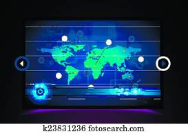 technologie, geschaefts, daten