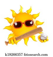 3d, שמש, בייסבול