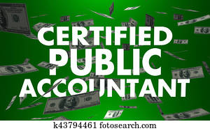 Certified Public Accountant CPA Words Money 3d Illustration Certified Public Accountant CPA Words Money 3d Illustration