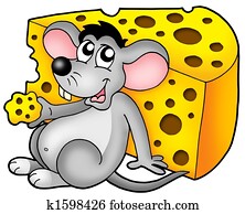 Cute mouse eating cheese Cute mouse eating cheese