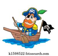 Pirate in the boat Pirate in the boat