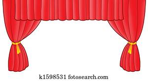 Red theatre curtain Red theatre curtain