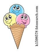 Smiling ice cream Smiling ice cream