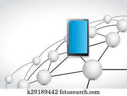 tablet link network connections illustration