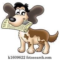 Dog with news Dog with news