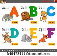 educational cartoon alphabet letters for learning educational cartoon alphabet letters for learning