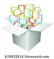 kommunikation, concept.