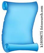 Parchment letter blue