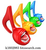 Spectrum Singing Music Notes