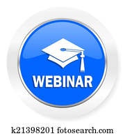 webinar, blau, glänzend, web, symbol