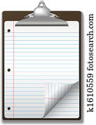 Clipboard School Ruled Notebook Paper Corner Page Curl Clipboard School Ruled Notebook Paper Corner Page Curl