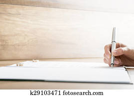 firma, matrimonio, contrato, o, divorcio, papeles