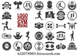fitnes, sportraum, boxen, logo fitnes, sportraum, boxen, logo