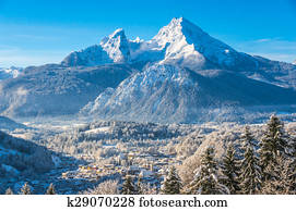 Idyllic landscape in the Bavarian Alps, Berchtesgaden, Germany Idyllic landscape in the Bavarian Alps, Berchtesgaden, Germany