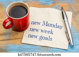 New Monday, week, goals New Monday, week, goals