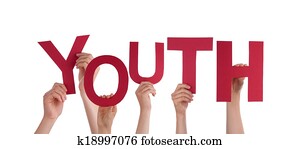 pessoas, segurando, juventude