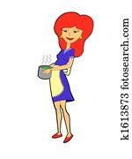 בישול, אישה