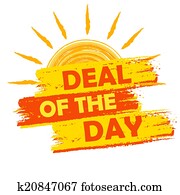 קיץ, התמודד, של, ה, day,, צהוב, ו, תפוז, צייר, כנה