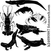 ザリガニ イラスト K20716988 Fotosearch