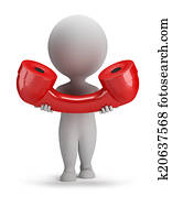 3d, petit, gens, -, appeler