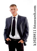 businessman looking at camera