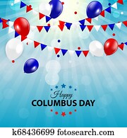 Columbus Day Background. Illustration