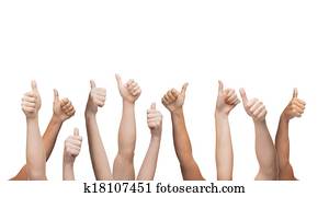 human hands showing thumbs up human hands showing thumbs up