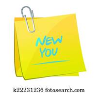 new you memo post illustration design